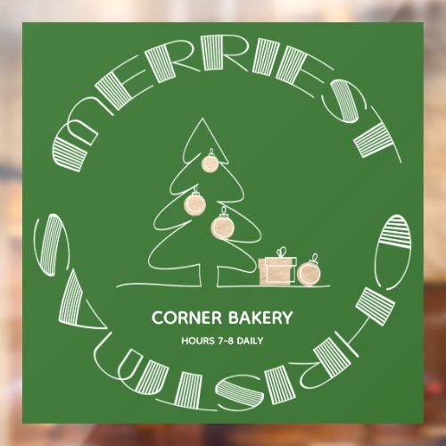 Merriest Christmas Green Window Cling