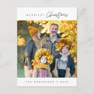 Merriest Christmas Happy Family Photo Postcard