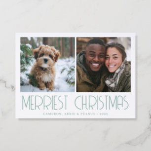 Merriest Christmas Letterpress Photo Cards