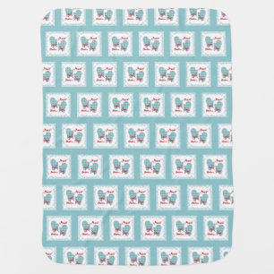 Merriest Christmas Mittens Red Bow Holiday Baby Blanket