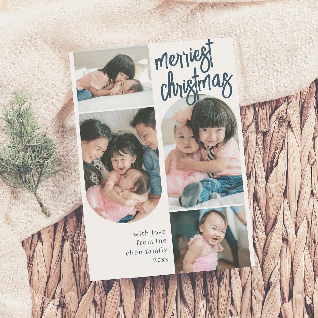 Merriest Christmas Modern Arch 4 Photo Holiday (Creator Uploaded)