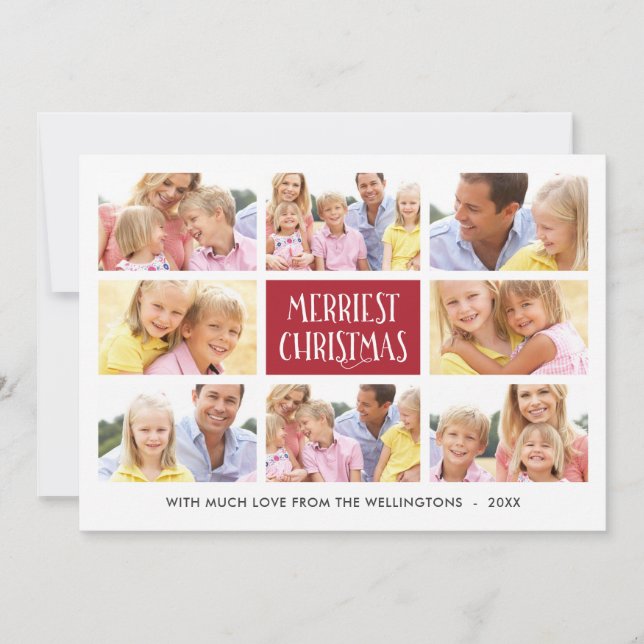Merriest Christmas | Multi-Photo Holiday Card (Front)