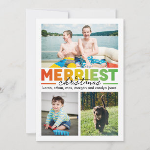 Merriest Christmas Multi x 3 Holiday Card