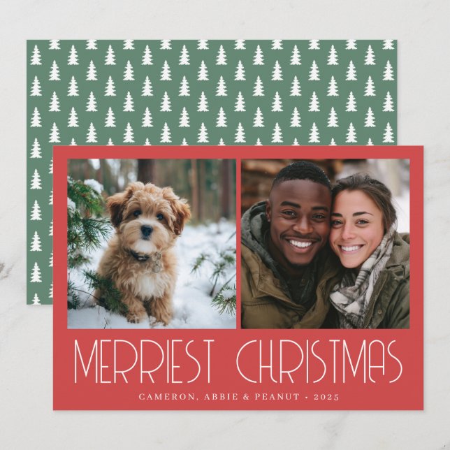 Merriest Christmas Photo Card (Front/Back)
