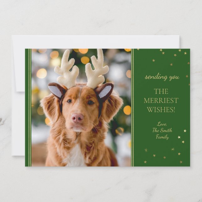 Merriest Christmas Photo Note Card (Front)