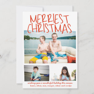 Merriest Christmas Red Holiday Card