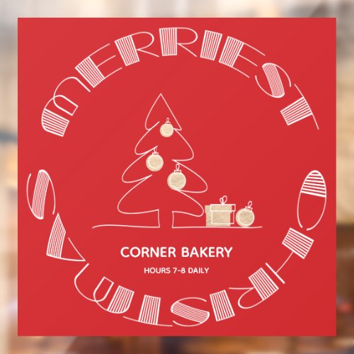 Merriest Christmas Red Window Cling