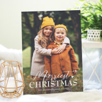 Merriest Christmas Script Simple Stylish 2 Photo