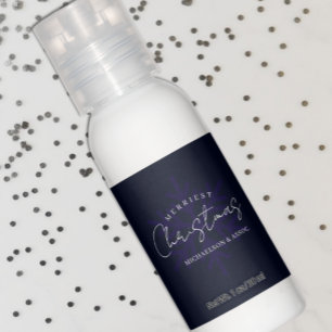 Merriest Christmas Snowflake Navy Blue Hand Lotion