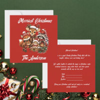 Merriest Christmas Woodland Creatures Family Party