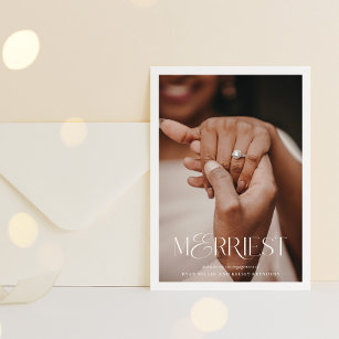 Merriest Engagement Holiday Photo Card