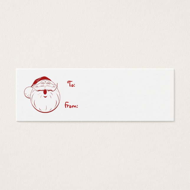 merriest holiday retro santa gift tag (Front)