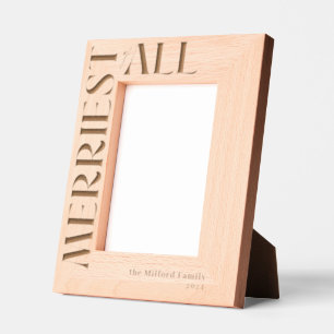 Merriest of All Christmas Family Name Engraved Frames