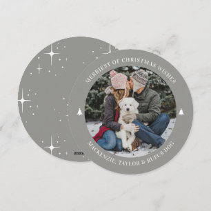 Merriest Of Christmas Wishes Personalized Photo Holiday Card