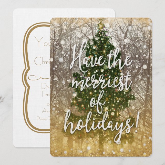 Merriest of Holiday Parties Invitation (Front/Back)