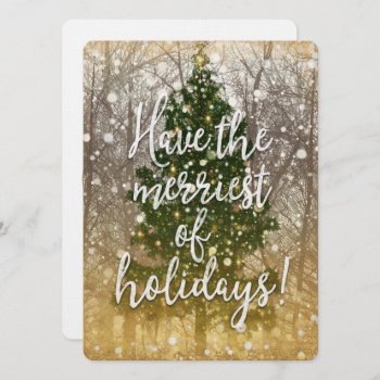 Merriest Of Holiday Parties Invitation by MaeHemm at Zazzle