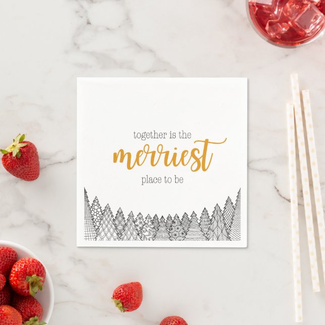 Merriest Place to Be Napkins | Gold (Insitu)