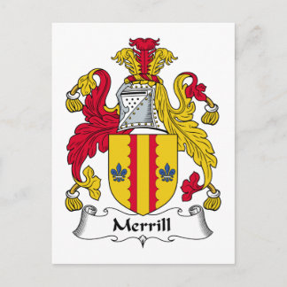 Merrill Family Crest Postcard