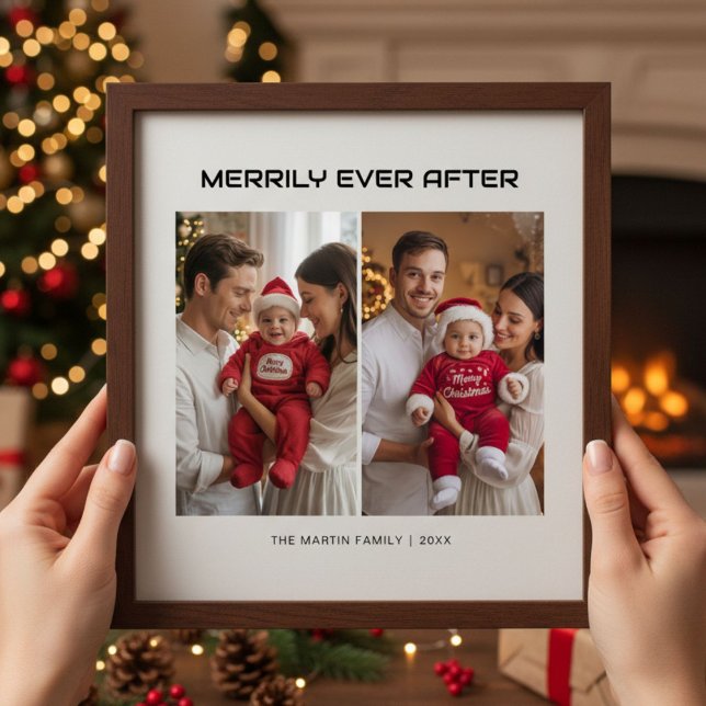 Merrily Ever After Cozy Family Christmas Card (Creator Uploaded)