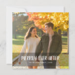 Merrily Ever After Cute Couple Christmas Card