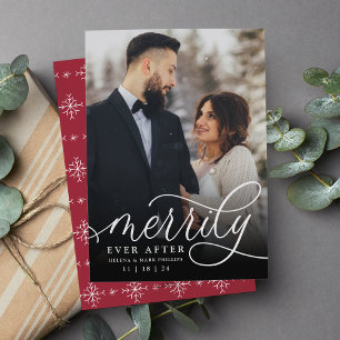 Merrily Ever After Holiday Wedding Announcement