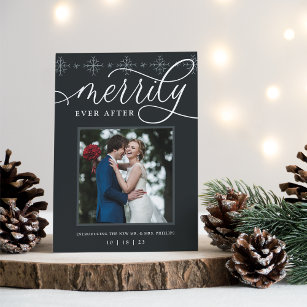 Merrily Ever After   Holiday Wedding Announcement