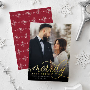 Merrily Ever After Holiday Wedding Announcement