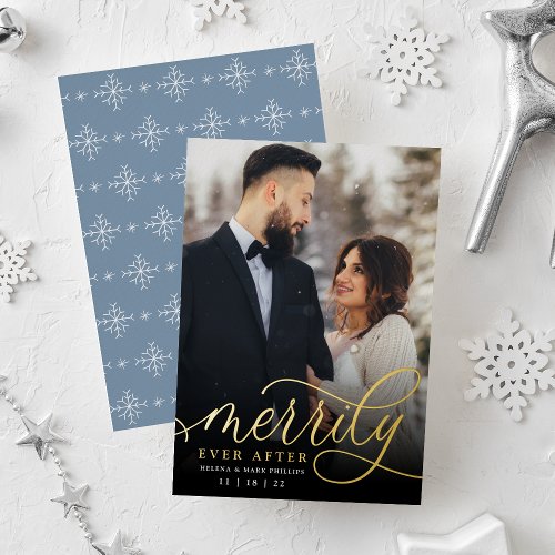 Merrily Ever After  Holiday Wedding Announcement