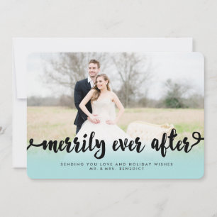 Merrily Ever After Ombre Holiday Photo Card