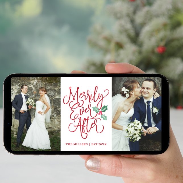 Merrily Ever After Wedding Holiday 2- Photo Card (Front Digital)