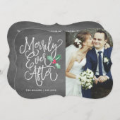 Merrily Ever After Wedding Holiday/Thank You Photo Invitation (Front/Back)
