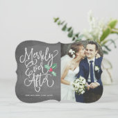 Merrily Ever After Wedding Holiday/Thank You Photo Invitation (Standing Front)