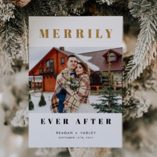 Merrily Ever After Wedding Photo Announcement