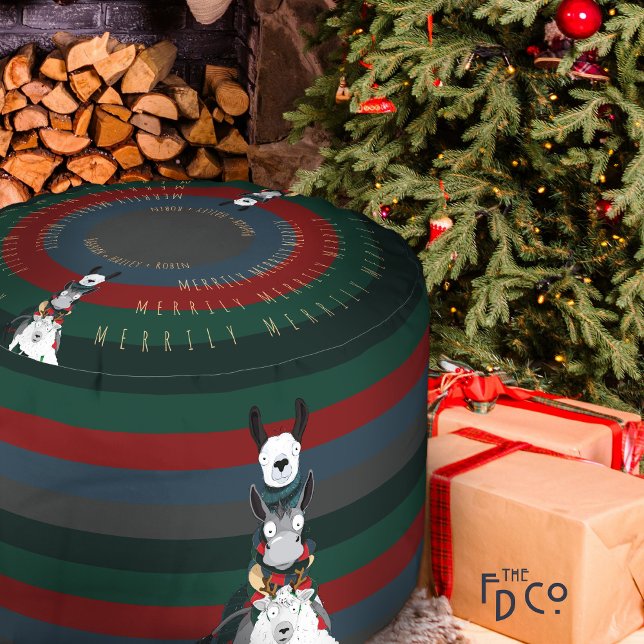 Merrily for Three! Cute Funny Donkey, Llama, Sheep Pouf (Creator Uploaded)