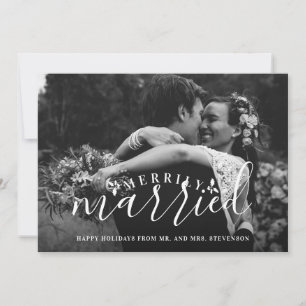 Merrily Married Mr and Mrs Christmas Card