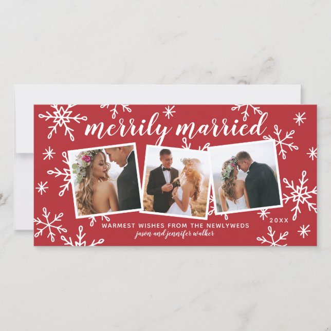 Merrily Married Snapshots Holiday Photo (Front)