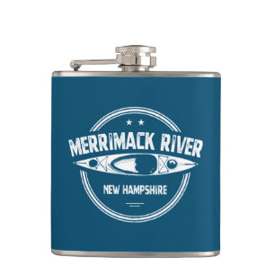 Merrimack River New Hampshire Kayak Flask
