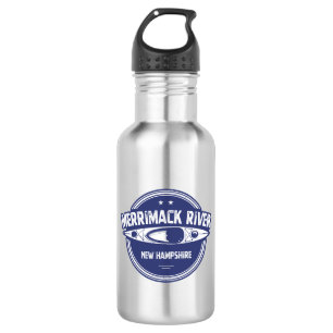 Merrimack River New Hampshire Kayak Stainless Steel Water Bottle