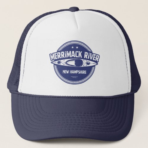 Merrimack River New Hampshire Kayak Trucker Hat
