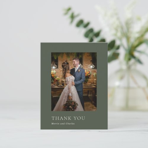 Merrin Moss Elegant Wedding Thank You Card