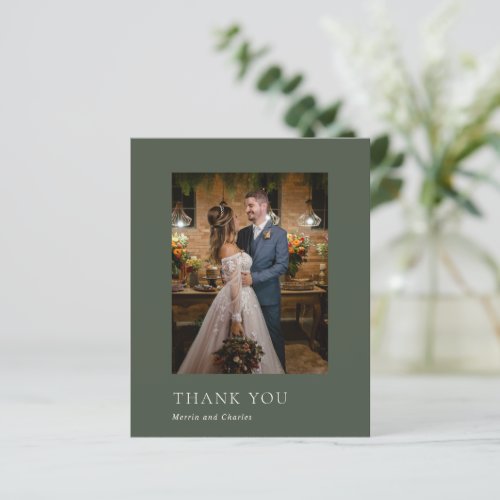 Merrin Moss Elegant Wedding Thank You Card