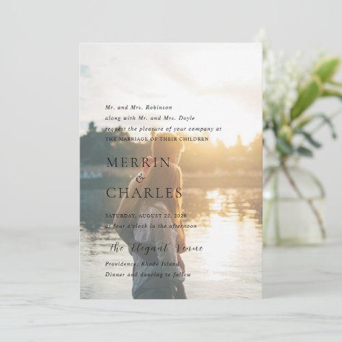 Merrin Photo Elegant Wedding Invitation