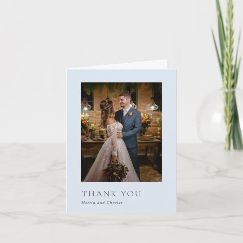 Merrin Sky Elegant Wedding Thank You Card