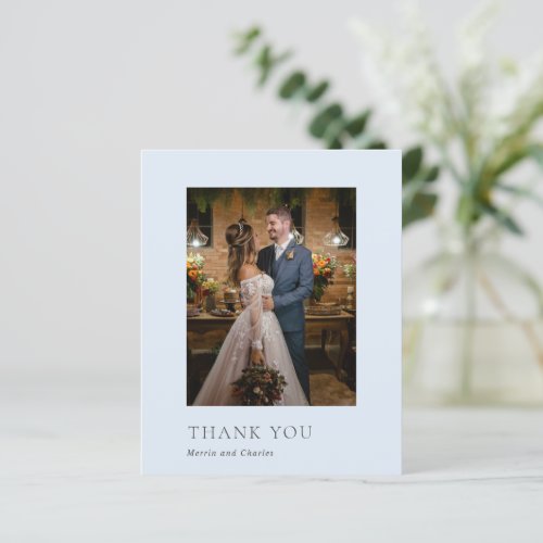 Merrin Sky Elegant Wedding Thank You Card