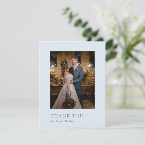 Merrin Sky Elegant Wedding Thank You Card