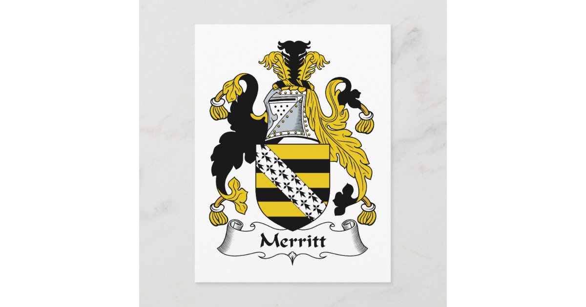 Merritt Family Crest Postcard | Zazzle