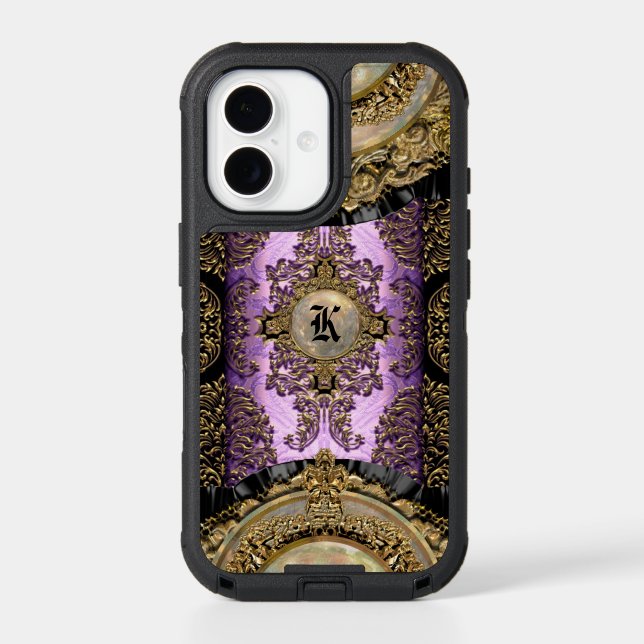 Merrityme Plume Beautiful Monogram Protection  Otterbox iPhone Case (Back)