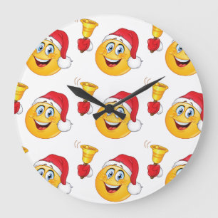 MERRRRRY CHRISTMAS WITH SANTA EMOJI CLOCK