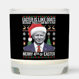 Merry 4th Of Easter Funny Biden Ugly Christmas  Scented Candle
