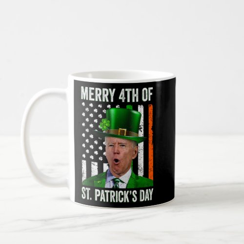 Merry 4th Of St Patricks Day Joe Biden Leprechaun Coffee Mug
